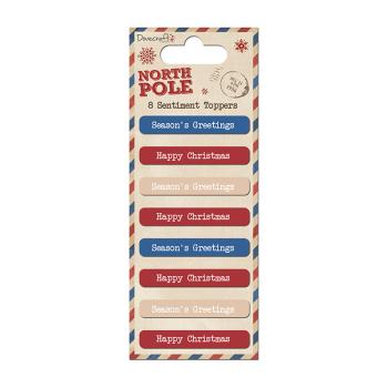 Dovecraft North Pole Sentiment Toppers #OP002