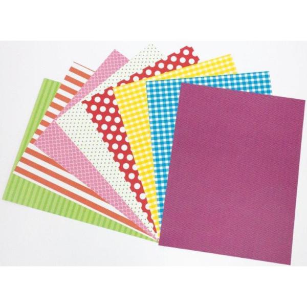 DCWV 8X11 Double-Sided Cardstock Patterned Brights
