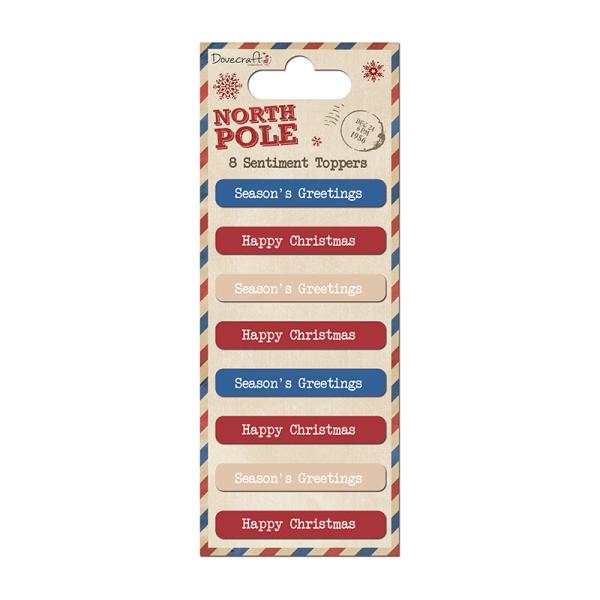 Dovecraft North Pole Sentiment Toppers #OP002