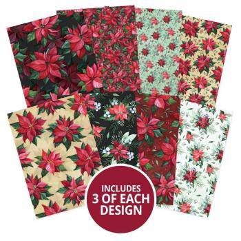 Hunkydory Adorable Scorable Pattern Pack Poinsettia Garden #153