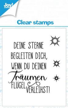 Joy Crafts Clear Stamp Sterne Text DE #0570