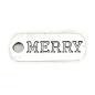 Preview: Charms Antique Silver Text "MERRY" 10 stk
