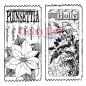 Preview: Deep Red Cling Stamp Holly & Poinsettia Tickets