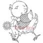 Preview: Deep Red Cling Stamp Spring Chicken