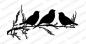 Preview: Impression Obsession Cling Stamp Birds on a Branch