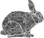Preview: Lost Coast Designs Stamp Rabbit with Flowers
