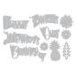 Preview: SALE Sizzix Thinlits Die Set 10PK Phrases Happy & Pineapple #662722