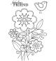 Preview: Woodware Clear Stamp Stitched Flowers JGS593