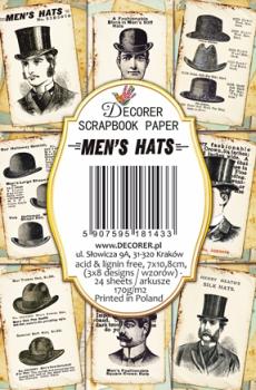#143 Decorer Mini Scrapbook Paper Set Men´s Hats