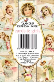 #148 Decorer Mini Scrapbook Paper Set Cards & Girls