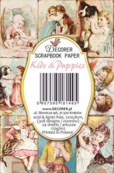#149 Decorer Mini Scrapbook Paper Set Kids & Puppies