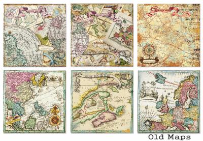 #995 Decorer 8x8 Paper Pad Old Maps