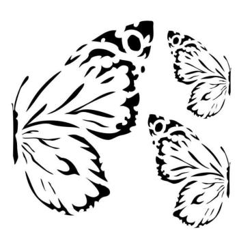 13@rts Mixed Media Stencil Sunrise Butterflies