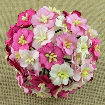50 Mixed Pink Mulberry Paper Apple Blossom #417