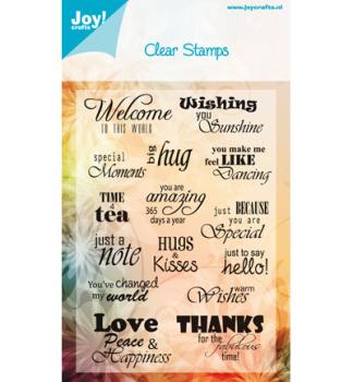 Joy!Crafts Clearstamp Welcome to this world (EN) #6410/0018