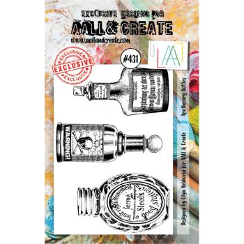 AALL & Create Clear Stamp A7 Set #431 Apothecary Bottles