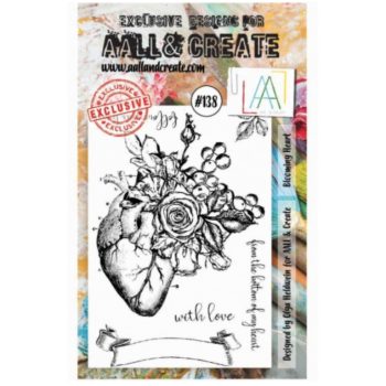 AALL & Create Clear Stamp A6 Set #138 Blooming Heart