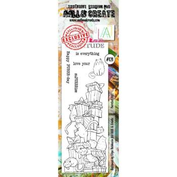 AALL & Create Clear Stamp Border #121 Purrfect Gift