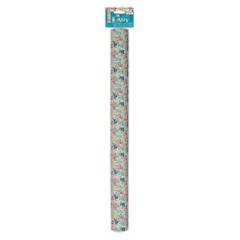 Adhesive Fabric Paper Roll Floral