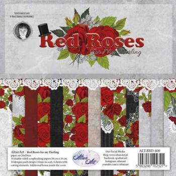 Altair Art 8x8 Paper Pad Red Roses for My Darling