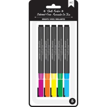 SALE American Crafts Erasable Chalk Markers 5er Set Bright