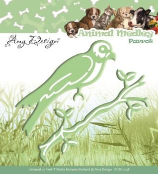 Amy Design Animal Medley Stanzchablone Papagai