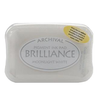 Archival Pigment Ink Pad Brilliance Moonlight White
