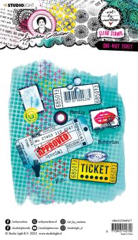 Art by Marlene Clear Stamp One-Way Ticket #471