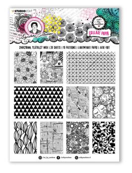 Art by Marlene Signature Collection Collage Paper Black and White