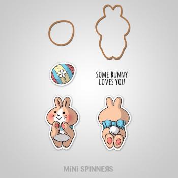 Art Impressions Mini Spinners Stamp & Die Set Bunny