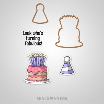 Art Impressions Mini Spinners Stamp & Die Set Cake