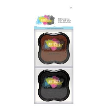 Artiste Pigment Ink Pads Duo Brown and Black #550262