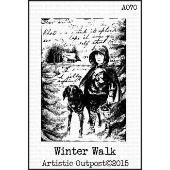 Artistic Outpost Cling Stamp Winter Walk