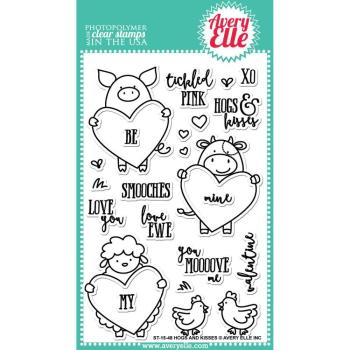 Avery Elle Clear Stamp Set Hogs & Kisses