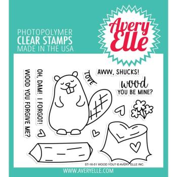 Avery Elle Clear Stamp Set Wood You?
