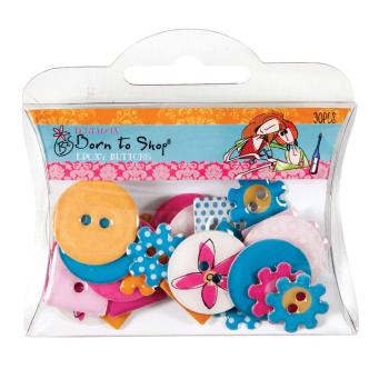 Dovecrafts Born to Shop Epoxy Buttons