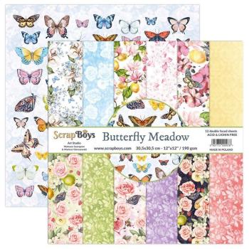 ScrapBoys 12x12 Paper Pack Butterfly Meadow