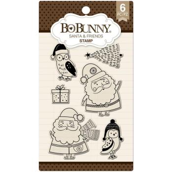 BoBunny Essentials Stamps Santa & Friends #5297