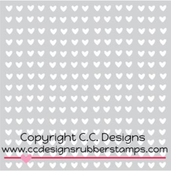 C.C. Designs Stencils 6x6 Mini Hearts