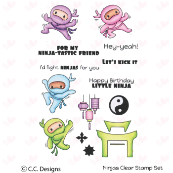 C.C Designs Clear Stamp Set Ninjas #0093
