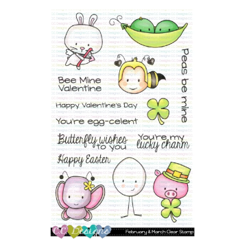 C.C Designs Stamps February March #0188
