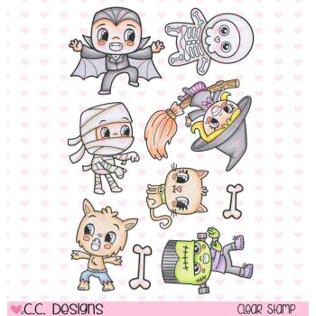 C.C Designs Stamps Set Ok! Halloween Cuties