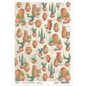 Ciao Bella A4 Rice Paper The Cactus Lover #221