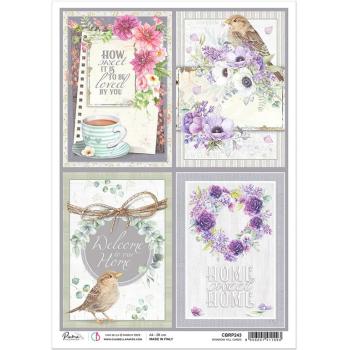 Ciao Bella A4 Rice Paper Sparrow Hill Cards #243