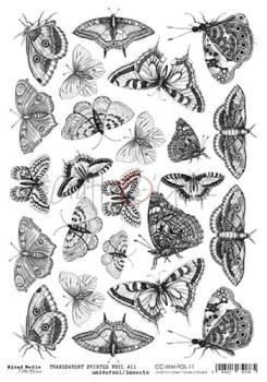 Craft o Clock Transparent Black Printed Foil Insects #11