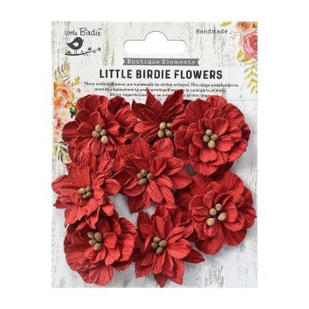 Little Birdie Handmade Flower Serenade Cherry 8Pc