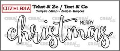 CREAlies Clear Stamp Merry Christmas Outline #E01A