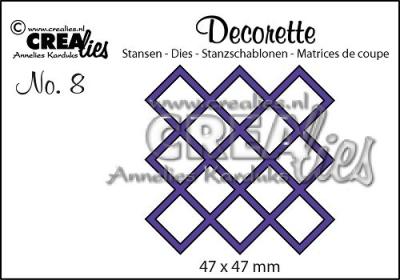 CREAlies Decorette Stanzschlablone No.08 Quadrate