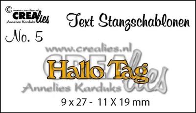 CREAlies Text Stanzschlablone No.05 Hallo Tag