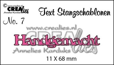 CREAlies Text Stanzschlablone No.07 Handgemacht